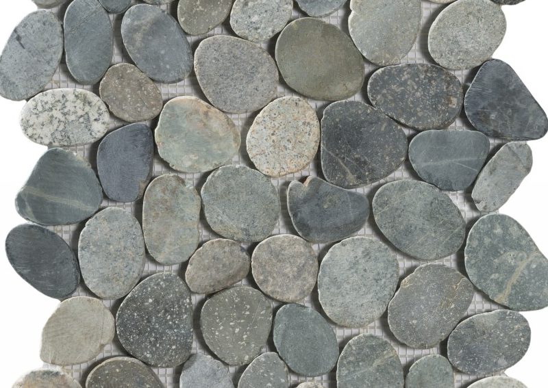 Inriver Pebble Mosaic close-up of natural pebbles