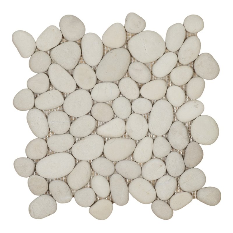 Inriver Pebble Mosaic White pebble mosaic sheet