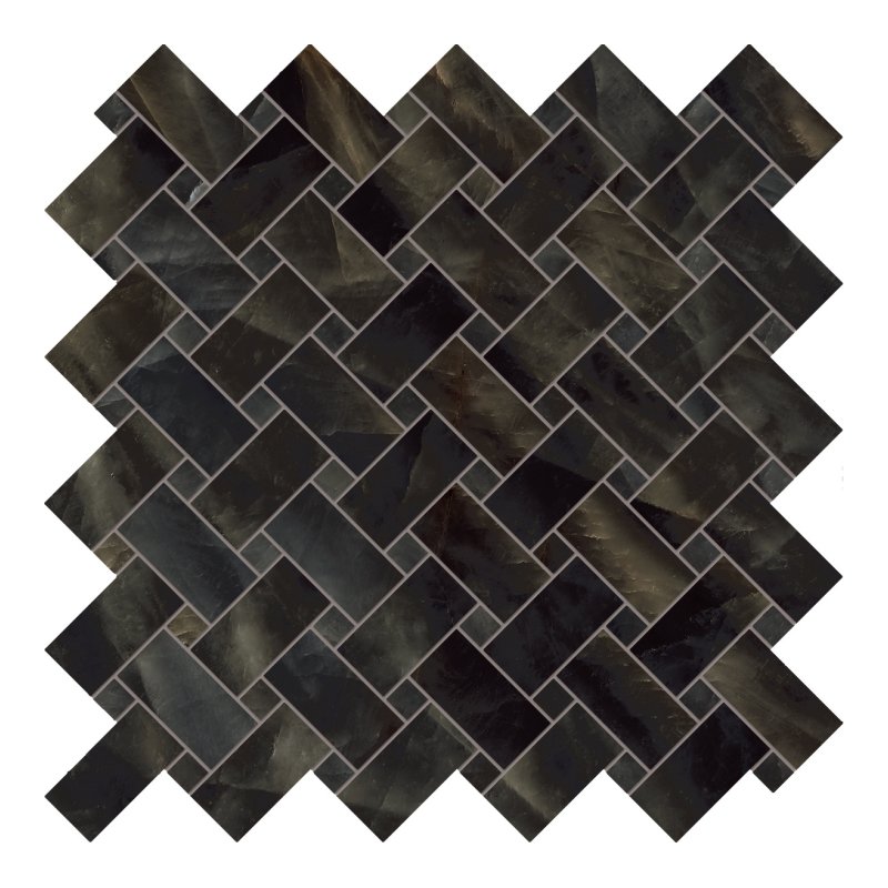 Tele Di Marmo Crystal Decor Vitrum Black porcelain tile