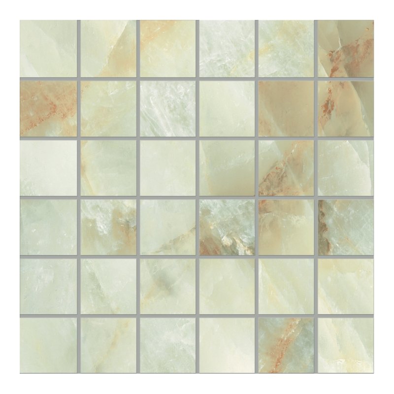 Tele Di Marmo Crystal Mosaic Extra Light Green porcelain tile
