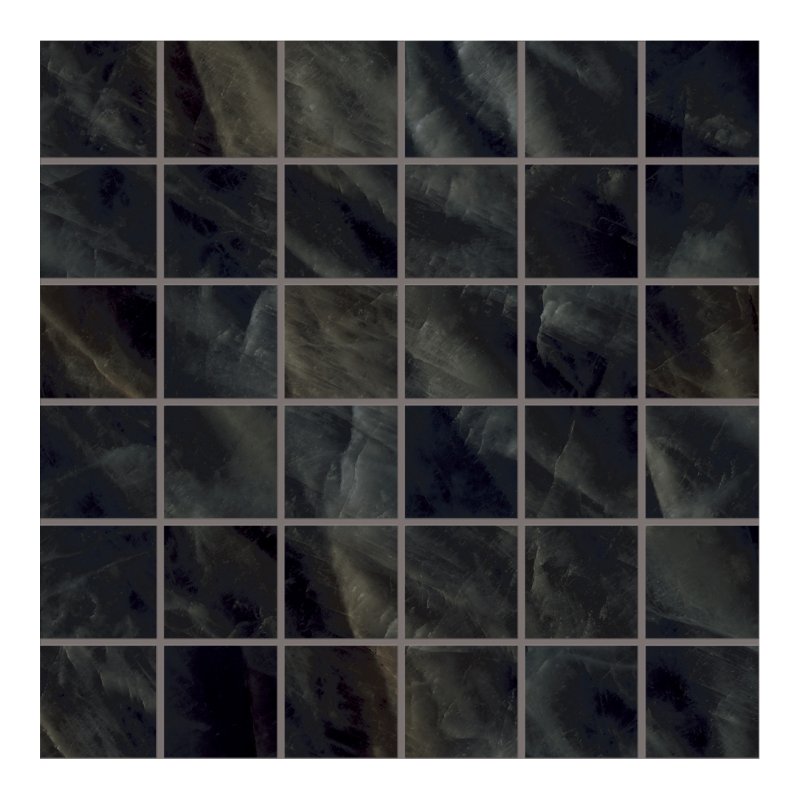 Tele Di Marmo Crystal Mosaic Vitrum Black porcelain tile